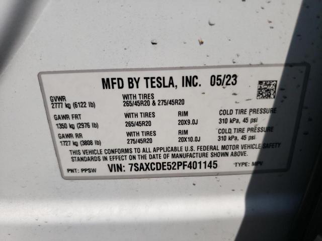 Photo 12 VIN: 7SAXCDE52PF401145 - TESLA MODEL X 