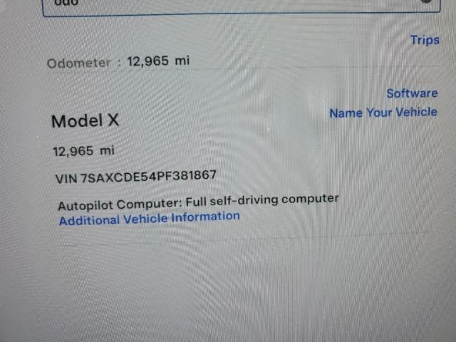 Photo 8 VIN: 7SAXCDE54PF381867 - TESLA MODEL X 