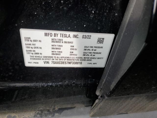 Photo 12 VIN: 7SAXCDE57NF338816 - TESLA MODEL X 