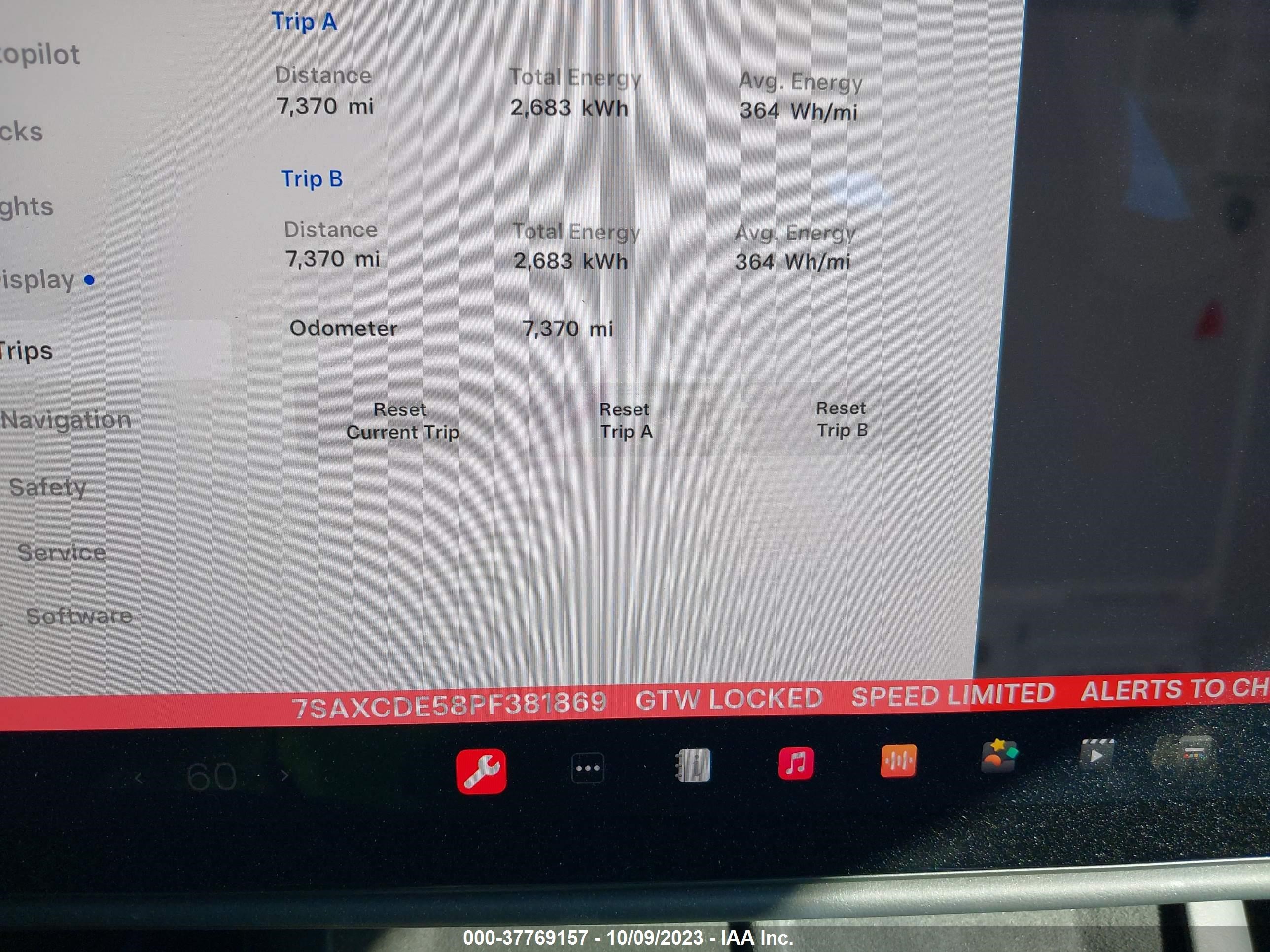 Photo 14 VIN: 7SAXCDE58PF381869 - TESLA MODEL X 