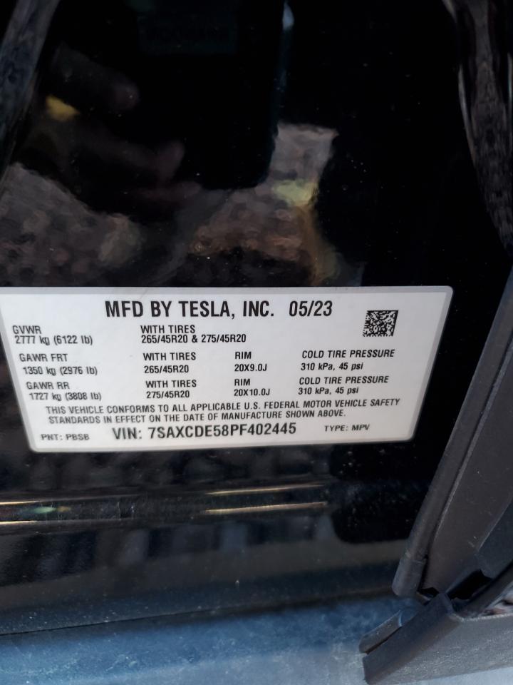 Photo 11 VIN: 7SAXCDE58PF402445 - TESLA MODEL X 