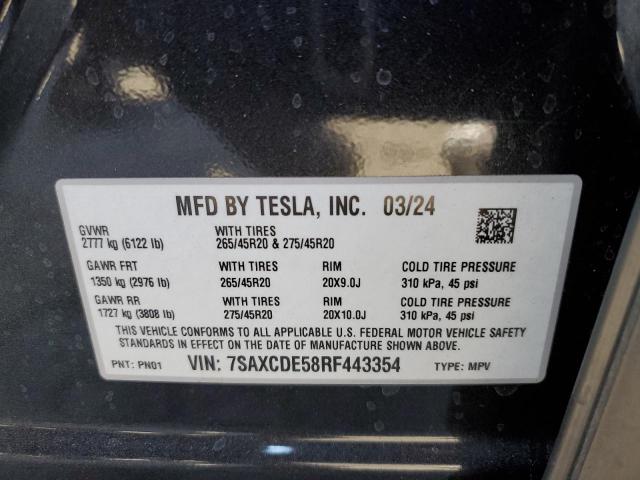 Photo 13 VIN: 7SAXCDE58RF443354 - TESLA MODEL X 