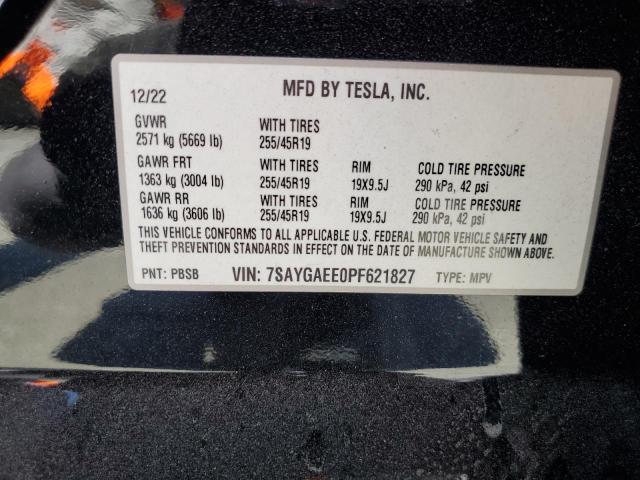 Photo 13 VIN: 7SAYGAEE0PF621827 - TESLA MODEL Y 