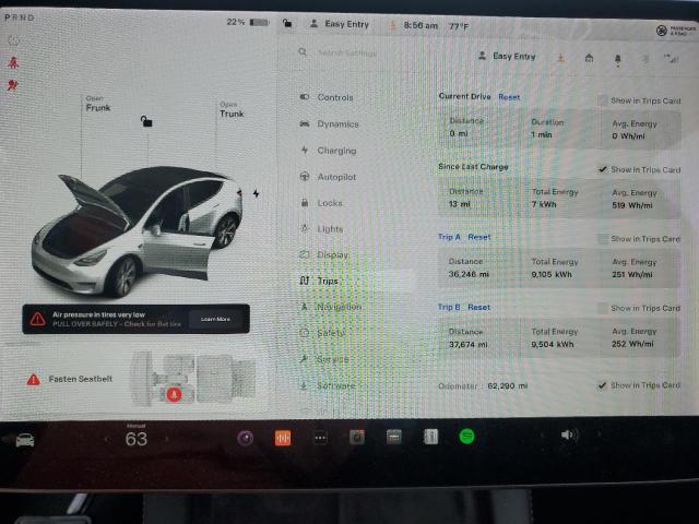 Photo 8 VIN: 7SAYGAEE1NF377327 - TESLA MODEL Y 