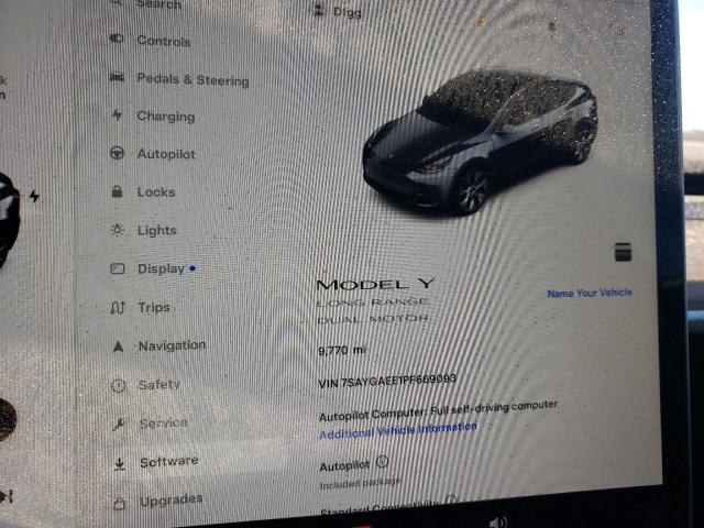 Photo 8 VIN: 7SAYGAEE1PF669093 - TESLA MODEL Y 