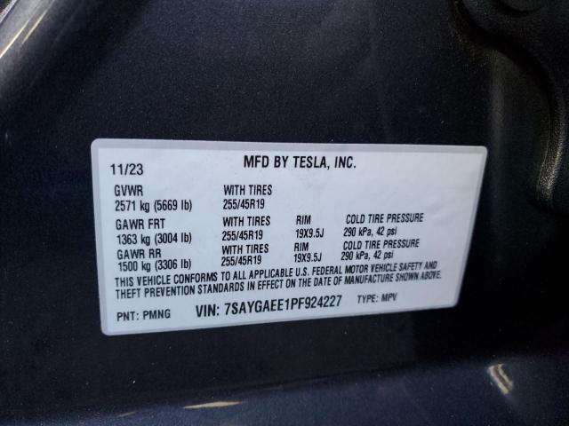 Photo 13 VIN: 7SAYGAEE1PF924227 - TESLA MODEL Y 