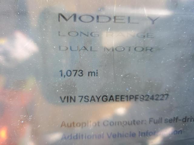 Photo 8 VIN: 7SAYGAEE1PF924227 - TESLA MODEL Y 