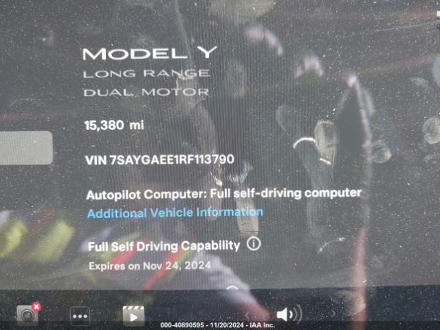 Photo 6 VIN: 7SAYGAEE1RF113790 - TESLA MODEL Y 