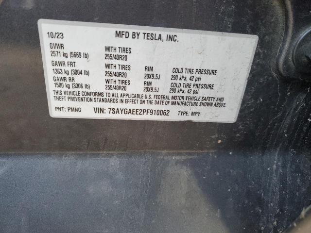 Photo 12 VIN: 7SAYGAEE2PF910062 - TESLA MODEL Y 