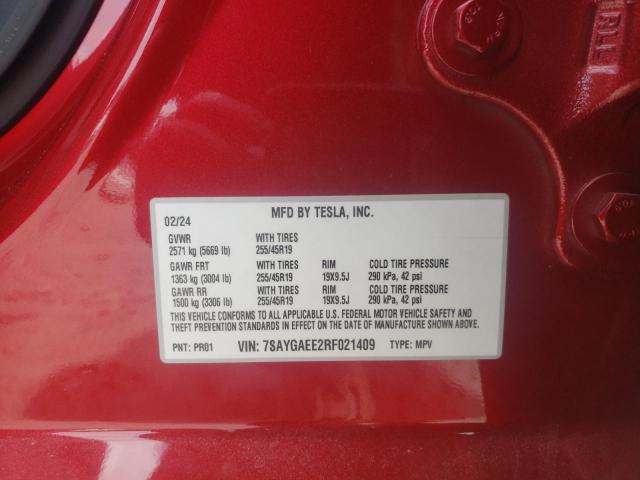 Photo 11 VIN: 7SAYGAEE2RF021409 - TESLA MODEL Y 