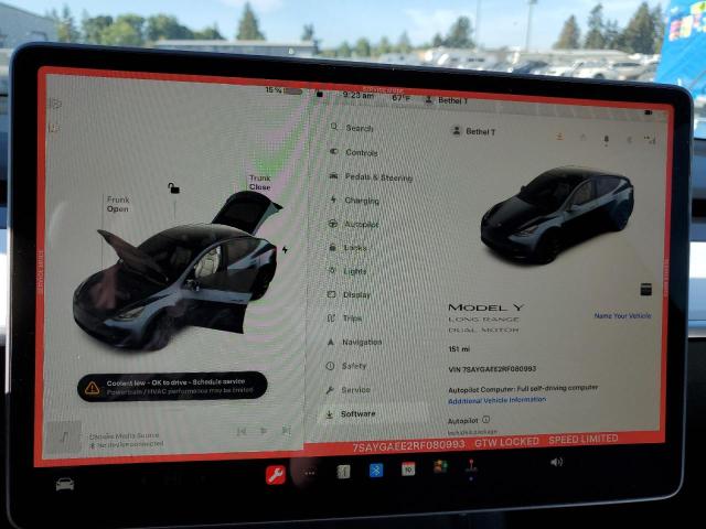 Photo 8 VIN: 7SAYGAEE2RF080993 - TESLA MODEL Y 