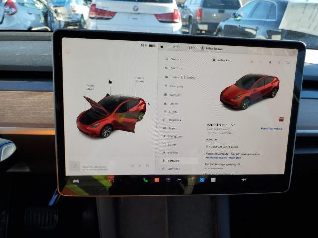 Photo 8 VIN: 7SAYGAEE3NF534050 - TESLA MODEL Y 