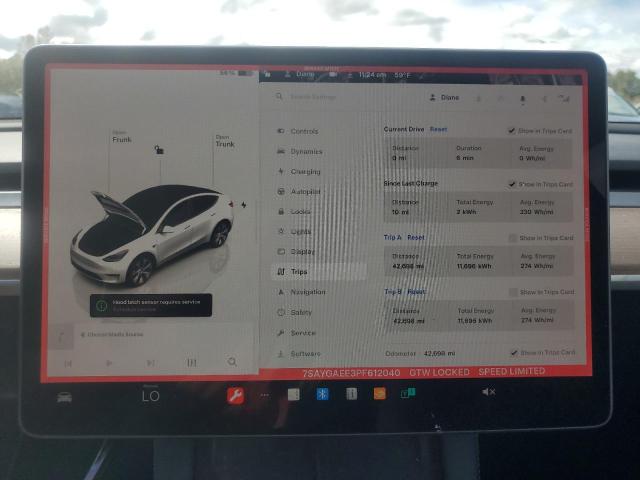 Photo 8 VIN: 7SAYGAEE3PF612040 - TESLA MODEL Y 