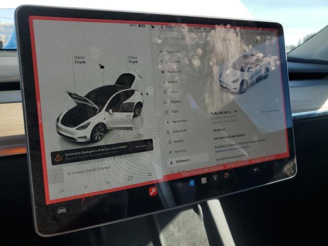 Photo 8 VIN: 7SAYGAEE4NF362899 - TESLA MODEL Y 