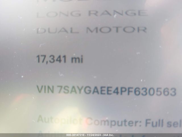 Photo 6 VIN: 7SAYGAEE4PF630563 - TESLA MODEL Y 