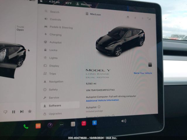 Photo 6 VIN: 7SAYGAEE4RF037143 - TESLA MODEL Y 