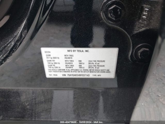 Photo 8 VIN: 7SAYGAEE4RF037143 - TESLA MODEL Y 