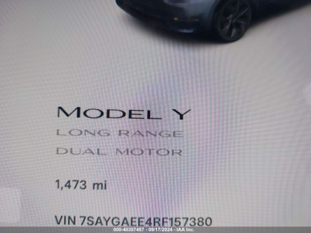 Photo 6 VIN: 7SAYGAEE4RF157380 - TESLA MODEL Y 