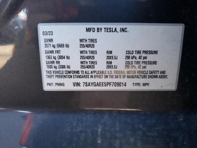 Photo 11 VIN: 7SAYGAEE5PF709014 - TESLA MODEL Y 