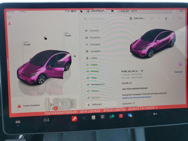 Photo 8 VIN: 7SAYGAEE6PF805461 - TESLA MODEL Y 