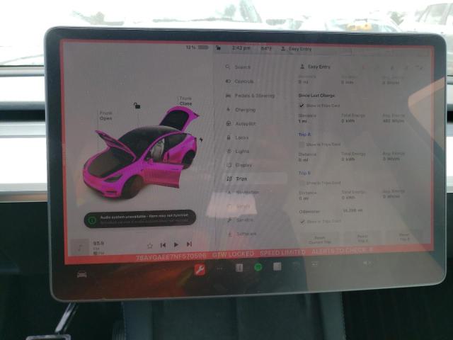 Photo 8 VIN: 7SAYGAEE7NF570596 - TESLA MODEL Y 