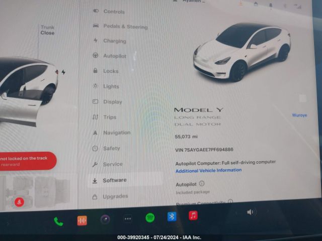 Photo 6 VIN: 7SAYGAEE7PF694886 - TESLA MODEL Y 