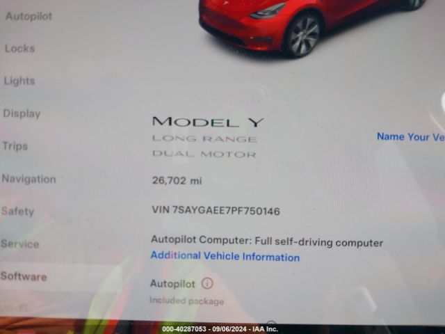 Photo 6 VIN: 7SAYGAEE7PF750146 - TESLA MODEL Y 