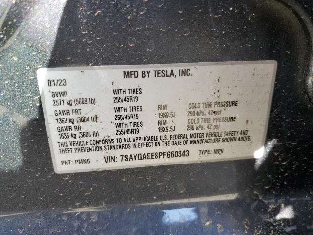 Photo 12 VIN: 7SAYGAEE8PF660343 - TESLA MODEL Y 