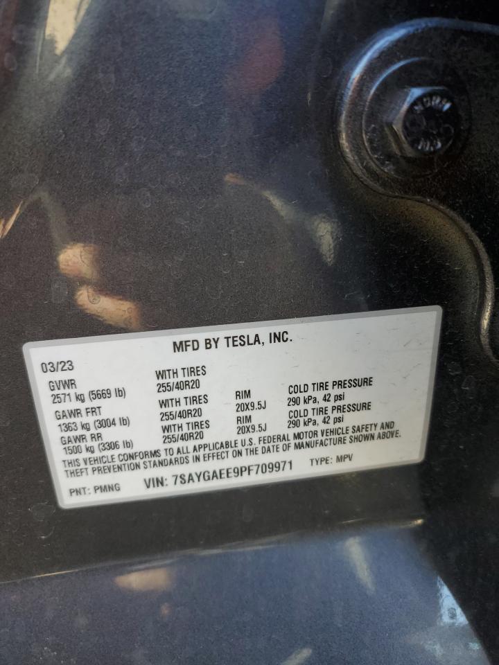 Photo 11 VIN: 7SAYGAEE9PF709971 - TESLA MODEL Y 