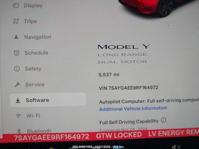 Photo 6 VIN: 7SAYGAEE9RF164972 - TESLA MODEL Y 