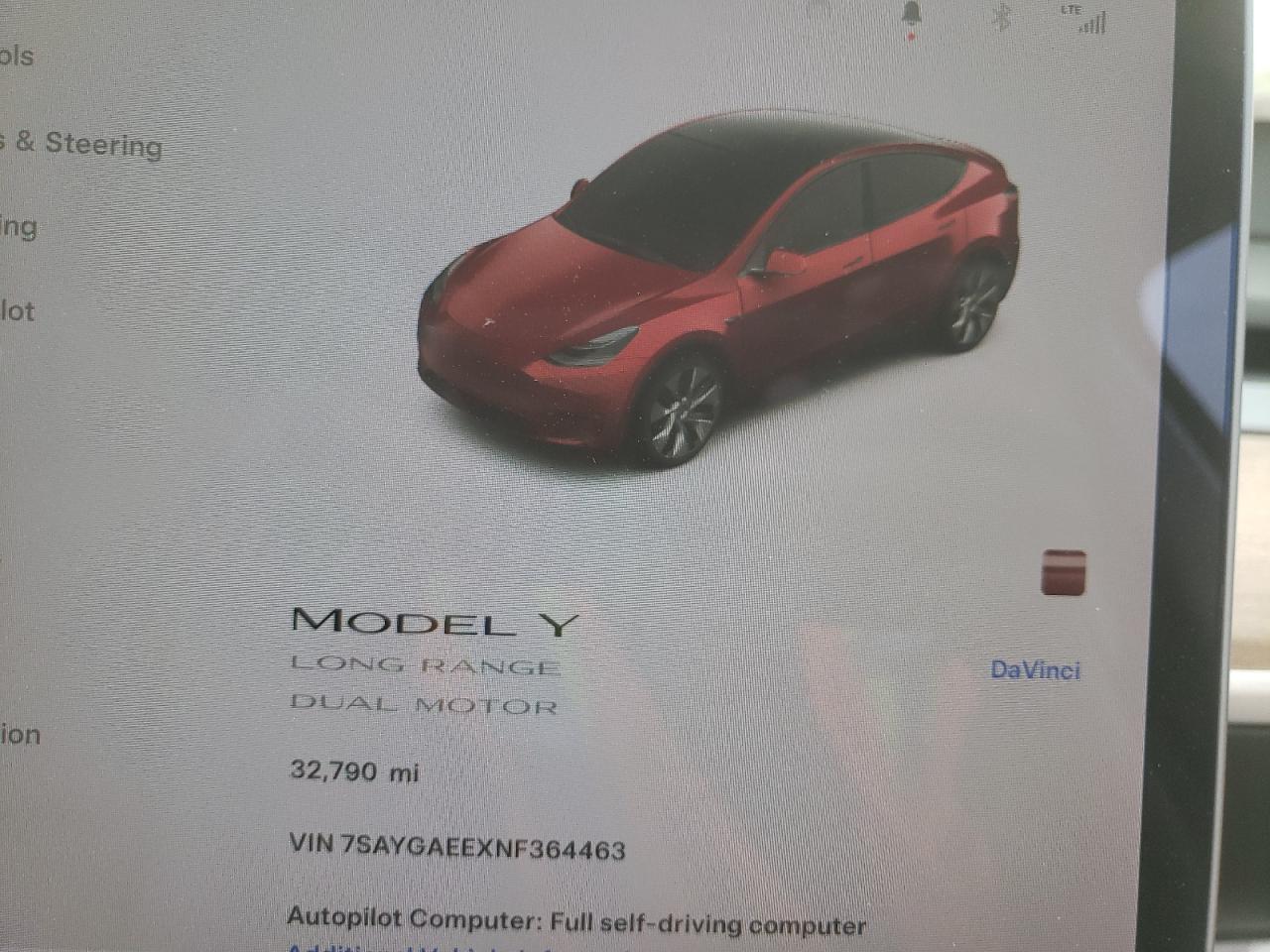 Photo 8 VIN: 7SAYGAEEXNF364463 - TESLA MODEL Y 