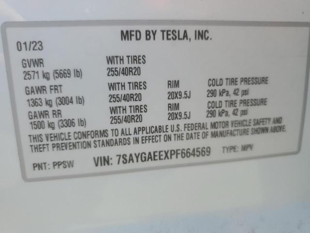 Photo 11 VIN: 7SAYGAEEXPF664569 - TESLA MODEL Y 