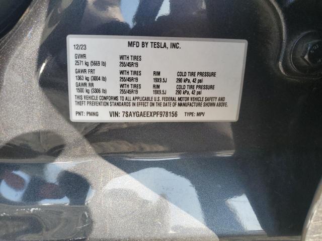 Photo 11 VIN: 7SAYGAEEXPF978156 - TESLA MODEL Y 