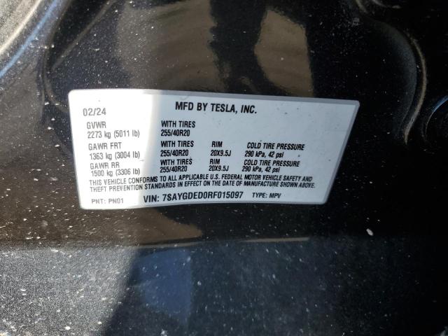 Photo 11 VIN: 7SAYGDED0RF015097 - TESLA MODEL Y 