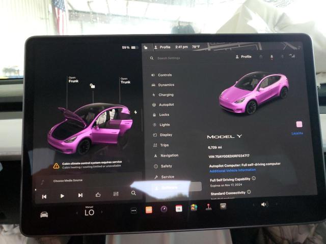 Photo 8 VIN: 7SAYGDED0RF034717 - TESLA MODEL Y 