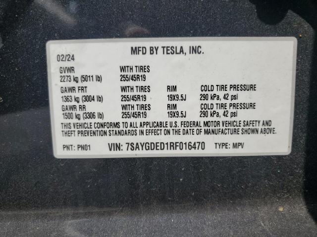 Photo 11 VIN: 7SAYGDED1RF016470 - TESLA MODEL Y 