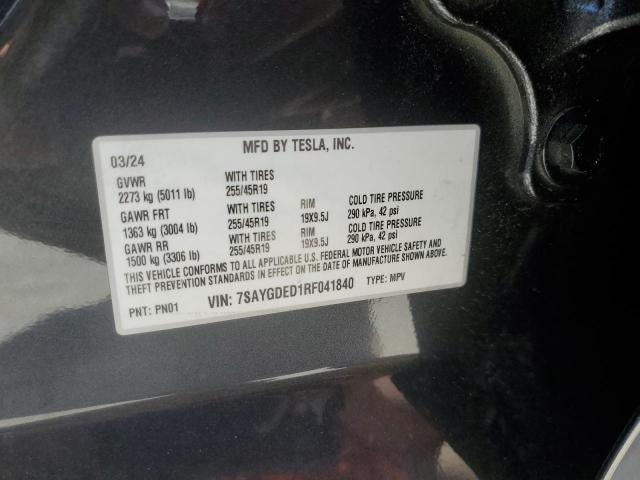 Photo 12 VIN: 7SAYGDED1RF041840 - TESLA MODEL Y 