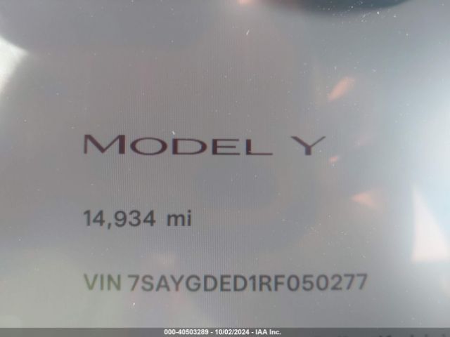 Photo 6 VIN: 7SAYGDED1RF050277 - TESLA MODEL Y 