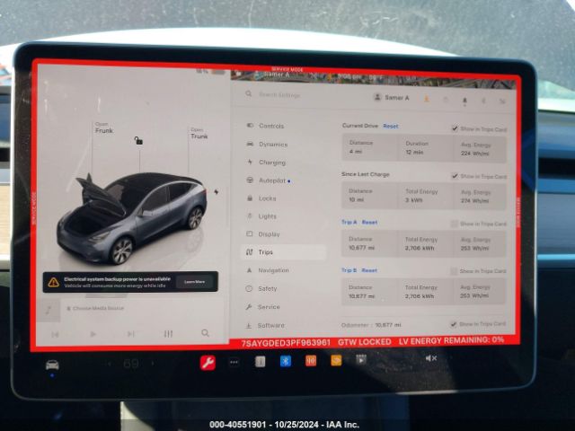 Photo 6 VIN: 7SAYGDED3PF963961 - TESLA MODEL Y 