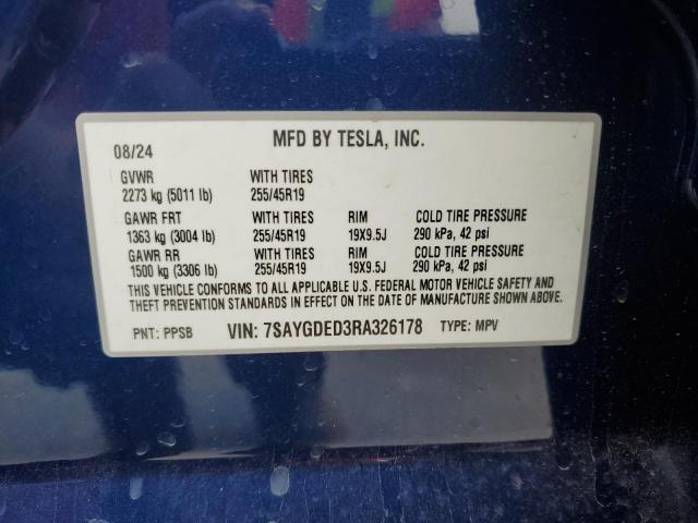 Photo 11 VIN: 7SAYGDED3RA326178 - TESLA MODEL Y 