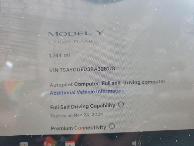 Photo 8 VIN: 7SAYGDED3RA326178 - TESLA MODEL Y 