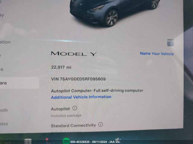 Photo 6 VIN: 7SAYGDED5RF095609 - TESLA MODEL Y 