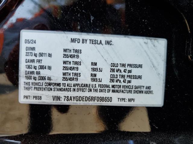 Photo 11 VIN: 7SAYGDED6RF098650 - TESLA MODEL Y 