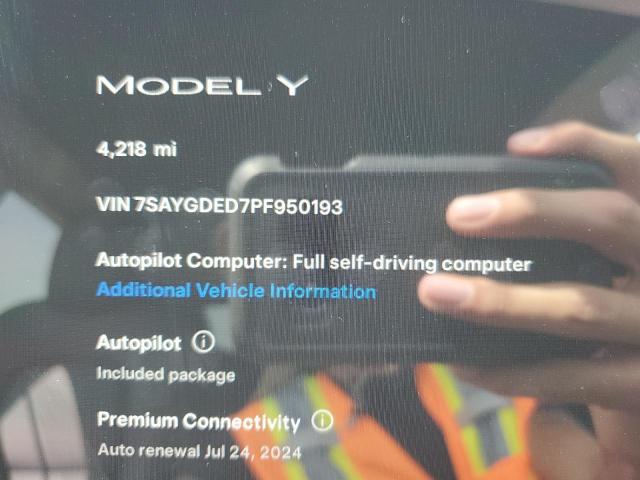 Photo 11 VIN: 7SAYGDED7PF950193 - TESLA MODEL Y 