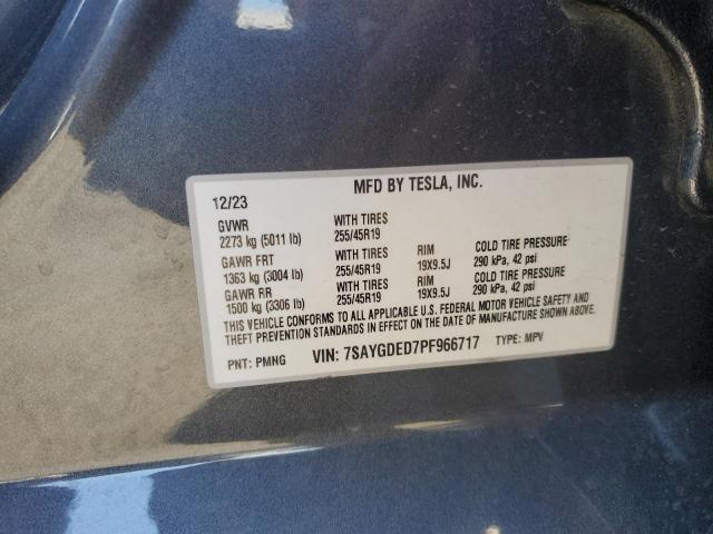 Photo 13 VIN: 7SAYGDED7PF966717 - TESLA MODEL Y 