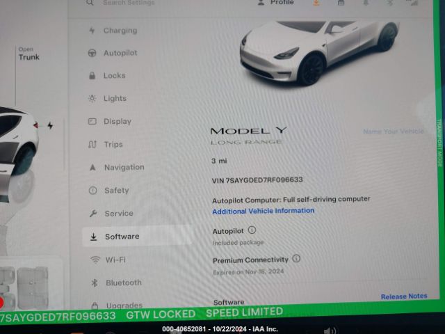 Photo 6 VIN: 7SAYGDED7RF096633 - TESLA MODEL Y 