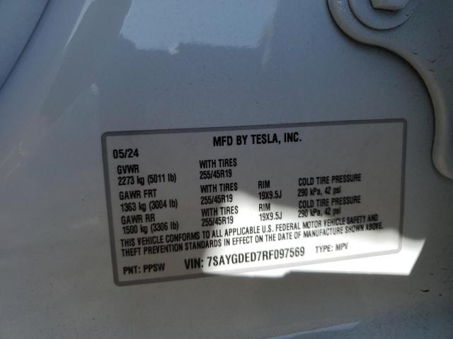 Photo 12 VIN: 7SAYGDED7RF097569 - TESLA MODEL Y 