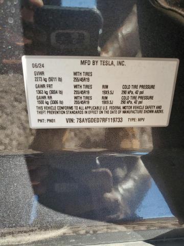 Photo 12 VIN: 7SAYGDED7RF119733 - TESLA MODEL Y 