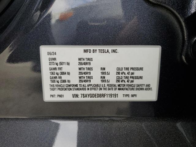 Photo 11 VIN: 7SAYGDED8RF119191 - TESLA MODEL Y 