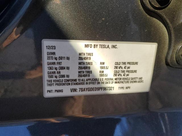 Photo 11 VIN: 7SAYGDED9PF967321 - TESLA MODEL Y 